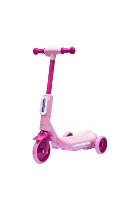 Monopattino Elettrico per Bambini Deluxe 3 Ruote + Casco e Kit Protezioni-Rosa