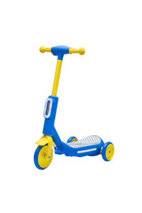 Monopattino Elettrico per Bambini Deluxe 3 Ruote + Casco e Kit Protezioni-Blu