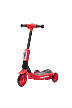 Monopattino Elettrico per Bambini Deluxe 3 Ruote + Casco e Kit Protezioni-Rosso