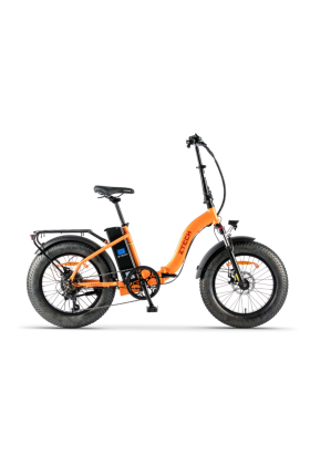 Bicicletta Elettrica Pieghevole Z-Tech ZT-89-E Folding Etna 250W 36V 10.4Ah Batteria Litio-Arancione