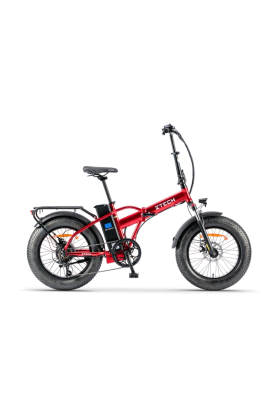 Bicicletta Elettrica Z-Tech ZT-89-F Folding Etna Telaio (Dritto) 250W 10.4Ah 36V Batteria Litio-Rosso