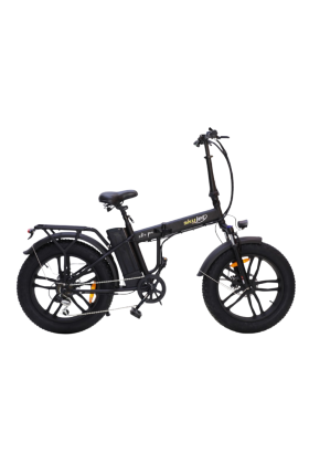 Bicicletta Elettrica Fat-bike Pieghevole SkyJet NitroPro 250W 10Ah 36V Batteria Litio-Nero