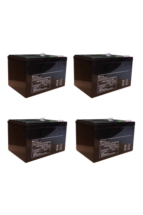 4 Batterie Cicliche per Veicoli Elettrici - Scooter - Biciclette - Monopattini  (48V ) - 12V  14Ah a Piombo Gel T2