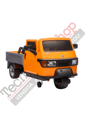 Triciclo Elettrico Piaggio Ape Car Per Bambini -Arancione