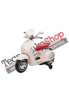 Moto elettrica per Bambini Piaggio Vespa 946 12V con Parabrezza-Bianco