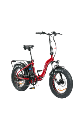 Bicicletta Elettrica Pieghevole Z-Tech ZT-89-E Folding Etna 250W 36V 10.4Ah Batteria Litio-Rosso