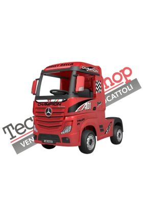 Camion Elettrico Per Bambini Truck MERCEDES ACTROS 12V Porte Apribili-Rosso