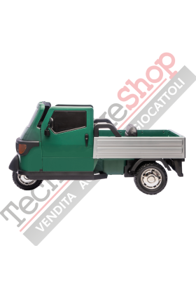 Triciclo Elettrico Piaggio Ape Car Per Bambini -Verde