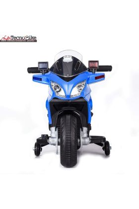 Moto Elettrica Per Bambini Poilice 6V-Blu - Seconda Scelta