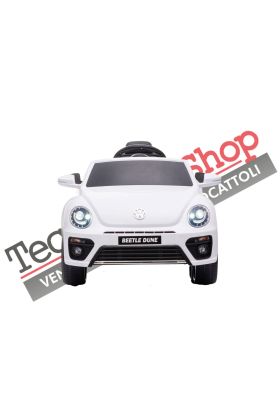 Auto Elettrica per Bambini Volkswagen Maggiolino New Beetle Small 12V-Bianco