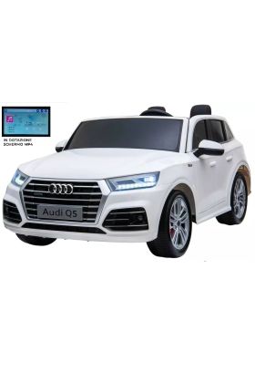 Auto Elettrica Per Bambini AUDI Q5 New Model S Line 12V 2 Posti Monitor 4" Bianco (Seconda Scelta)