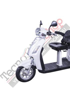 Scooter Z-TECH ZT-18 "TRILUX PLUS" 3 RUOTE 2 Posti Differenziale per Anziani-Bianco