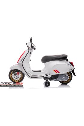 Moto Scooter Eelettrico per Bambini Piaggio Vespa Sprint 12V-Bianco