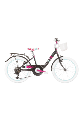 Bici Bambina MBM Fleur 20"- 6 Velocità -Nero