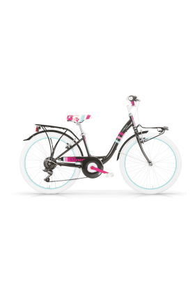Bici Bambina MBM Fleur 24" 6 Velocità-Nero
