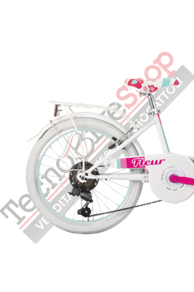 Bici Bambina MBM Fleur 20"- 6 Velocità -Bianco