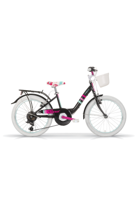 Bici Bambina MBM Fleur 20"- 6 Velocità -Nero