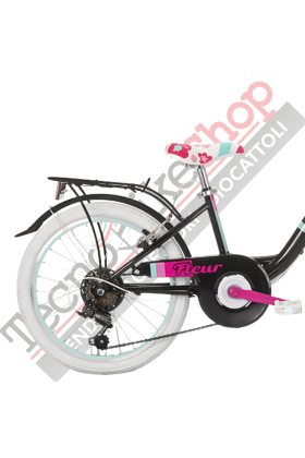 Bici Bambina MBM Fleur 20"- 6 Velocità -Nero