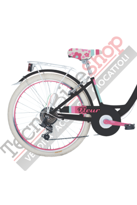 Bici Bambina MBM Fleur 24" 6 Velocità-Nero