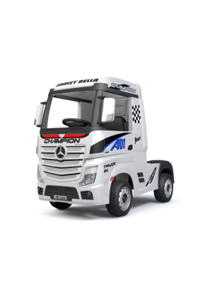 Camion Elettrico Per Bambini Truck MERCEDES ACTROS 12V Porte Apribili-Bianco