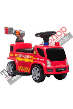 Camion dei Pompieri Elettrico Per Bambini 6V Spara Bolle
