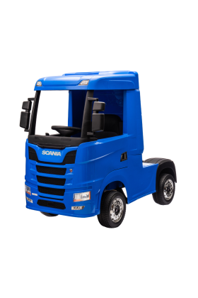 Camion Elettrico Per Bambini  Scania 24V Porte Apribili-Blu