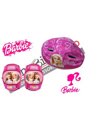 Protezioni Ginocchiere + Gomitiere  per Bambini Bici Monopattino Skate Dino Bikes Barbie 