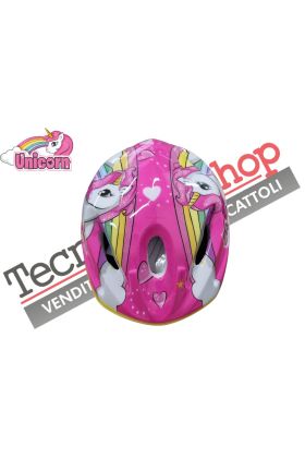 Casco Caschetto Bici Bambina Dino Bikes Unicorn Omologato Misura Regolabile