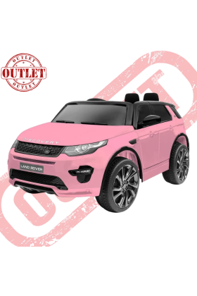 Auto Elettrica  per Bambini LAND ROVER DISCOVERY 12V 2 Posti in Pelle-Rosa - Seconda Scelta