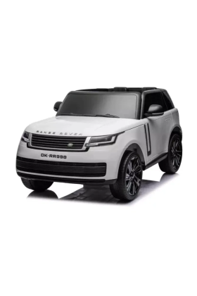 Auto elettrica macchina per bambini LAND ROVER DISCOVERY 12V 2 Posti in Pelle-Bianco
