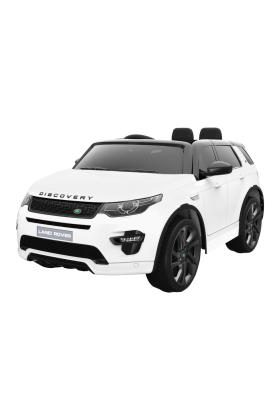 Auto elettrica macchina per bambini LAND ROVER DISCOVERY 12V 2 Posti in Pelle-Bianco