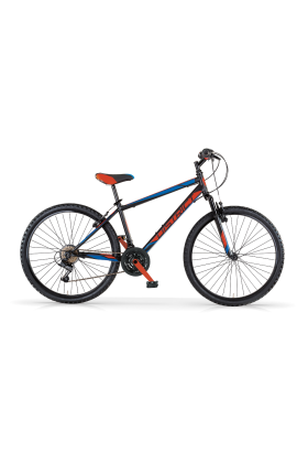 Bicicletta Uomo MTB MBM District 27,5" con Cambio 18 Velocità-Rosso