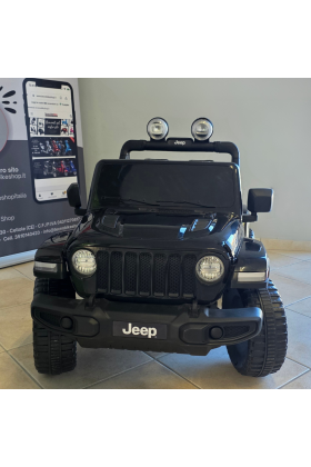 Auto Elettrica per Bambini JEEP FIAT Wrangler RUBICON 12V Mp3-Nero  (Espositiva)
