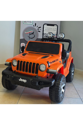 Auto Elettrica per Bambini JEEP FIAT Wrangler RUBICON 12V Mp3-Arancione  (Espositiva)