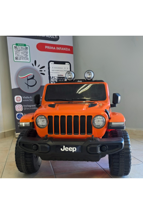 Auto Elettrica per Bambini JEEP FIAT Wrangler RUBICON 12V Mp3-Arancione  (Espositiva)