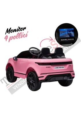 Auto Elettrica Macchina per Bambini LAND ROVER EVOQUE 12V con Monitor 4" Lettore Mp3 -Rosa