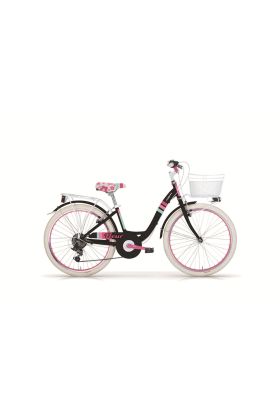 Bici Bambina MBM Fleur 24" 6 Velocità-Nero