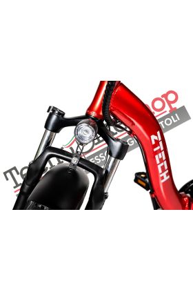 Bicicletta Elettrica Pieghevole Z-Tech ZT-89-E Folding Etna 250W 36V 10.4Ah Batteria Litio-Rosso