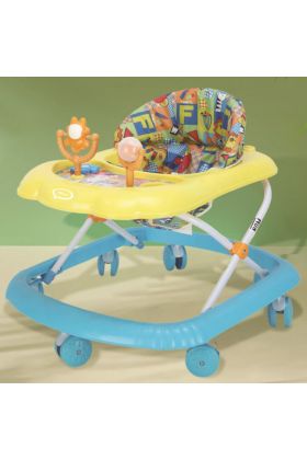 Girello Bambini Wizy Happy per Primi Passi con Chiusura Salvaspazio e Console Gioco -Blu