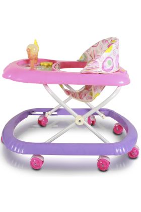 Girello Bambini Wizy Happy per Primi Passi con Chiusura Salvaspazio e Console Gioco 