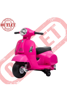 Moto Scooter Elettrico per Bambini Piaggio Vespa Mini GTS Super 6V- Rosso - (Seconda Scelta)