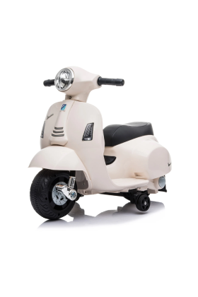 Moto Scooter Elettrico per Bambini Piaggio Vespa Mini GTS Super 6V-Bianco