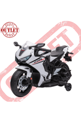 Moto Elettrica per Bambini Honda CBR 1000 RR 12V-Bianco-(Seconda Scelta)