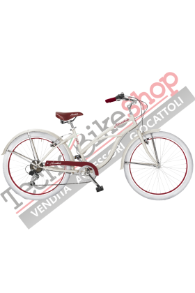 Bici  Cruiser MBM HONOLULU DONNA Ruota 26"-Avorio