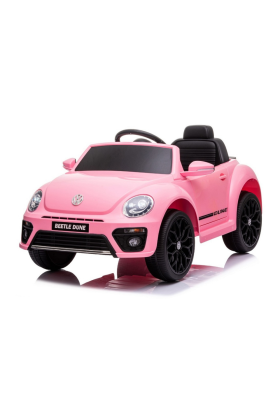 Auto Elettrica per Bambini Volkswagen Maggiolino New Beetle Small 12V-Rosa