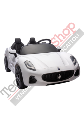 Auto Elettrica Per Bambini Maserati Folgore 12V-Bianco
