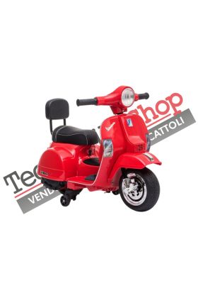 Moto Scooter Elettrico per Bambini Piaggio Mini Vespa PX Small  6V-Rosso