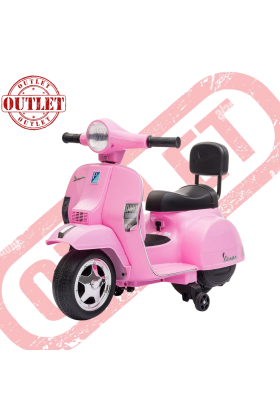 Moto Scooter Elettrico per Bambini Piaggio Mini Vespa PX Small  6V - Rosa - (Seconda Scelta)