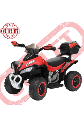 Quad Elettrico Per Bambini  Tecnobike Shop  ATV Mini Quad Deluxe 6V (Seconda scelta)-Rosso