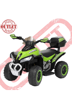 Quad Elettrico Per Bambini  Tecnobike Shop  ATV Mini Quad Deluxe 6V (Seconda scelta)-Verde